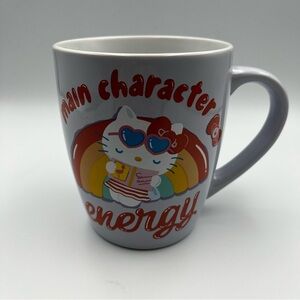 Hello Kitty Gray Mug with Red and Rainbow Design